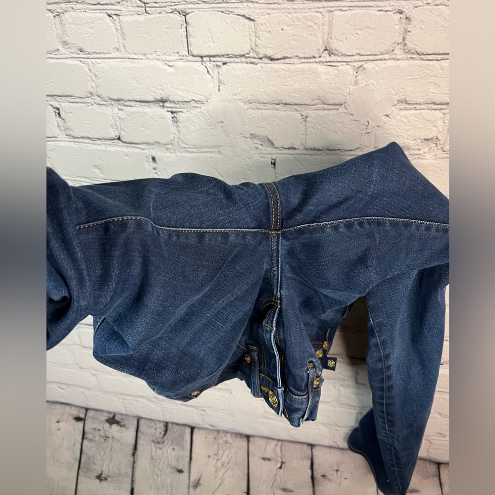 Rock & Republic Berlin Skinny Blue Dark Wash Stretch Denim Jeans Mid Rise SZ 6 - Picture 7 of 9
